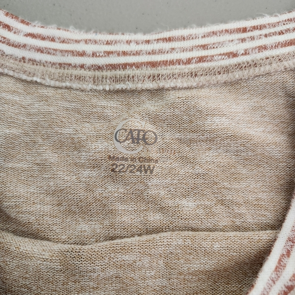 Cato Plus Size 3/4 Sleeve Top, sz 22-24 - Picture 6 of 6